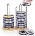 Tumbler Lid Organizer, 2 IN 1 Stacking Tumbler Lid Holder Vertical Storage for Up to 20 Lids, Space-Saving Design Cup Lid Organizer Storage Rack f...