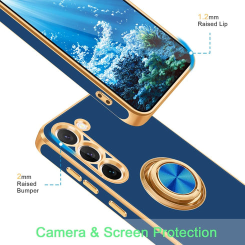 Fingic Samsung Galaxy S23 Plus Case, Galaxy S23 Plus Case with 360° Ring Holder Phone Case for Women Girls Slim Kickstand Magnetic Support Car Mou...