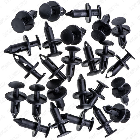 Rexka 25pcs Grille Push Pin Retainer Clips Fasteners Rivet 6503598 Compatible with 2007-2020 Jeep Wrangler & 05-10 Grand Cherokee WK...