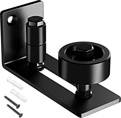 Barn Door Floor Guide - Sliding Barn Door Floor Guide for Bottom Adjustable Roller 8-Setup Options - Quiet Operations, Flush Design with Felt Stri...