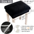 SINOSSO Soft Velvet Vanity Bench Cover, (15"- 19.5") L x (11.8"- 15.7") W Stretch Washable Rectangle Saddle Bar Stool Slipcover, (XS, Black)...