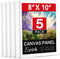 ESRICH Canvas Boards for Painting, 5 Pack Canvases for Painting 8x10 Cotton Primed Acid Free Blank Canvas Panels for Oil Paint, Watercolor, Acryli...