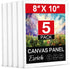 ESRICH Canvas Boards for Painting, 5 Pack Canvases for Painting 8x10 Cotton Primed Acid Free Blank Canvas Panels for Oil Paint, Watercolor, Acryli...