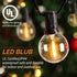 16 Pack G40 LED Replacement Light Bulbs, G40 Clear Globe Shatterproof Replacement Bulbs for Outdoor String Lights, Waterproof G40 Blubs for Garden...