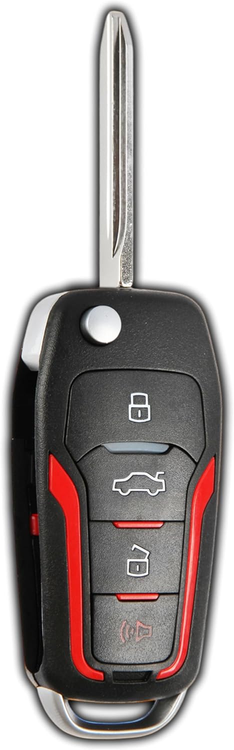 KeylessOption Key Fob Replacement for 2000 2001 2002 2003 2004 2005 2006 2007 2008 2009 2010 2011 2012 2013 2014 2015 2016 2017 2018 2019 Ford Lin...