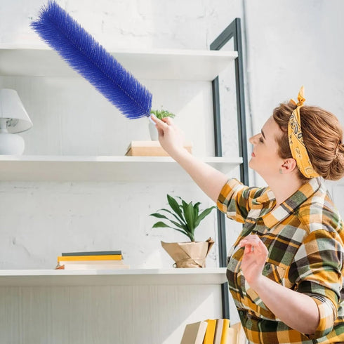 3 Pcs Fan Cleaning Brush Bendable Cobweb Duster - Microfiber Head, Washable - Ideal for Ceiling Fan Blades, Air Vents, Curtains, Cars - Reusable D...