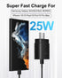 Type C Charger Fast Charging,2Pack 25W Android Phone Super Fast Charger Block with 6Ft USB C Charger Cable Compatible with Samsung Galaxy S24 Ultr...