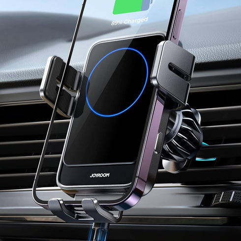 JOYROOM Wireless Car Charger Mount, Auto-Clamping 15W Max Qi Fast Charging Wireless Phone Charger for Car, Super Stable & Hands-Free Air Vent Car ...