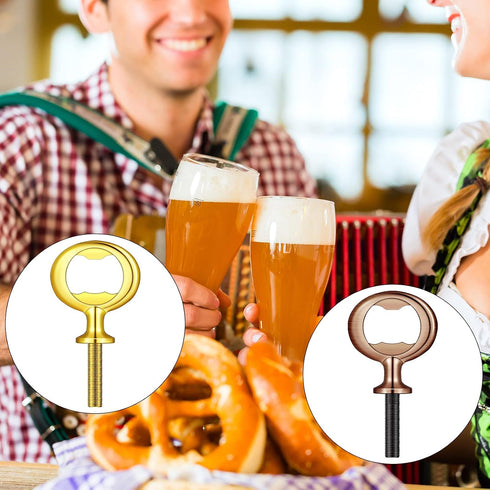 Patelai 5 Pieces Metal Bottle Opener Kit Blank Stainless Steel Bottle Opener Inserts Hardware for Wedding Wine Party DIY Project Craft Wood Turnin...