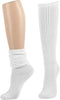 WOWFOOT Women Scrunch Socks Knit Soft Warm Casual Fall Winter Knee Slouch Sock...