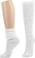 WOWFOOT Women Scrunch Socks Knit Soft Warm Casual Fall Winter Knee Slouch Sock...