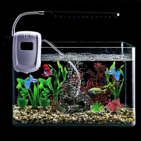 Fish Tank Decorations Plants with Resin Cave Rock View, 9pcs Aquarium Decorations Plants Plastic,Fish Tank Accessories, Fish Cave and Hideout Orna...