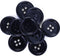 Shell(Dark navy Mother of Pearl) clear special coating button for suits, blazers, coats. dark navy color/2 sizes as 1pack(18pcs shell buttons+12pc...