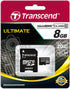 Transcend 8 GB Class 10 microSDHC Flash Memory Card TS8GUSDHC10...
