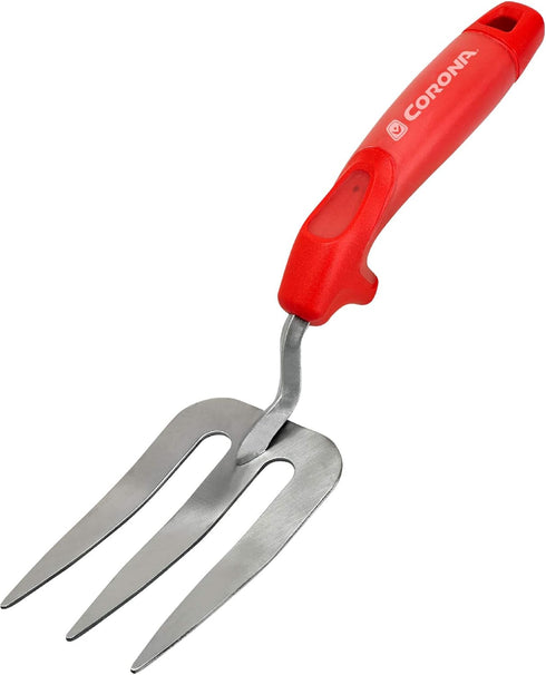 Corona CT3374 CT 3374 Premium Stainless Steel ComfortGEL Garden Fork, Red...