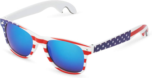 Foster & Rye Americana Sunglasses Bottle Opener, Novelty Beer Opener Sunglasses with American Flag Design, Accessory for Beer Lovers, Perfect for ...