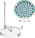 Hipiwe Adjustable Metal Arm Display Stand Easel with Round Acrylic Base Decorative Plates Display Easel Holder for Plate Agate Slice Fossils Cryst...