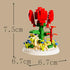 Flower Bouquets Building Sets,Mini Bricks Building Kit,DIY Building Blocks with Dust Cover, Forever Rose Home Decor, Birthday Gifts Valentines Day...