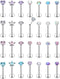 Vsnnsns 20G 18G 16G Push in Lip Rings Stainless Surgical Steel Labret Jewelry Monroe Lip Rings Nail Cartilage Tragus Helix Earrings Studs Nose Rin...