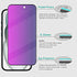 2 Pack Purple Privacy Screen Protector for iPhone 15 6.1 inch, 9H Anti-Spy Tempered Glass, Easy Installation, High Sensitivity, Case Friendly...
