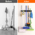 Lifewit Mop and Broom Holder Wall Mount, Anti-Slip Broom Hanger for Kitchen Organization, Heavy Duty Cleaning Supplies Organizer, Easy Install Too...