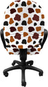 Ambesonne Cow Print Office Chair Slipcover, Cow Skin Animal Abstract Spots Milk Dalmatian Barnyard Camouflage Dots, Protective Stretch Decorative ...