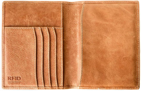 Luxury Passport and Vaccine Card Holder, Credit Card, RFID Blocking Bifold Wallet | Slim Minimalist Design | Includes Unique Gift Box | For Men an...