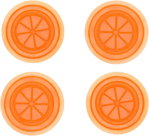 Jarware Orange Jelly/Jam Lids for Regular Mouth Mason Jars, Set of 4...
