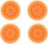 Jarware Orange Jelly/Jam Lids for Regular Mouth Mason Jars, Set of 4...