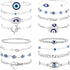 ORAZIO Evil Eye Bracelets Protection 16Pcs Bracelets Aesthetic Chain Bangle Bracelets Set Stackable Mexican Bracelets Gold Evil Eye Jewelry Mal De...