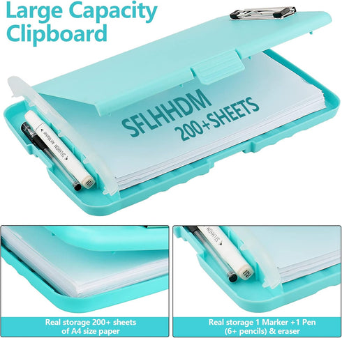 Clipboards a4 Clip File A4 Binder Storage Nursing Clipboard Plastic Side Opening Box Waterproof PVC Flip Material Document Drawing Pad Clip Organi...