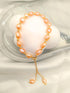 Pearl Bracelets for Women, Irregular Shape Pink Baroque Freshwater Pearls Gold Adjustable Slider Bracelet for Bride Bridesmaid Gift...