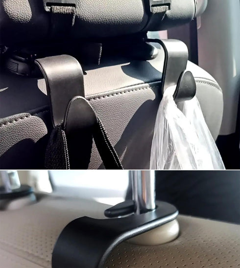 Ginsco Car Seat Headrest Hook, 4 Pack Heavy Duty ABS Auto Seat Hook Hanger Storage Organizer for Purse Coat Handbag Umbrellas, Car Accessories Uni...