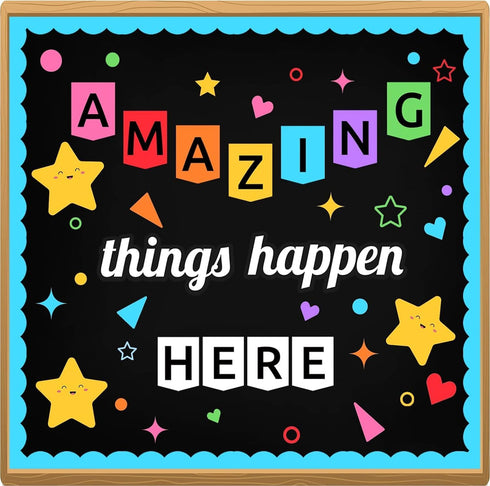 Classroom Bulletin Board Decoration Set Welcome Bulletin Board Wall Door Decor for Kindergarten Preschool Elementary Middle School - Amazing Thing...