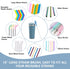Portable Bottle Brush Set - Baby Bottle Cleaner Kit with Silicone Brush, Nipple Brush, Straw Brush, Bottle Cleaning Tool for Home and Travel...