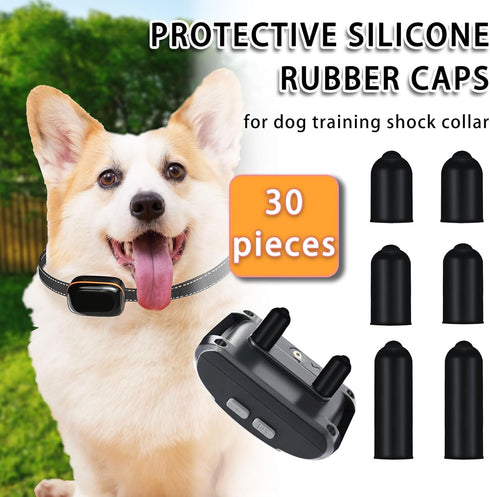 30 Pcs Dog Shock Collar Rubber Tips Training Collar Replacement Parts Silicone Covers Conductive Rubber Sleeve for Dog Training Collar Prongs or A...