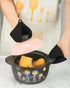 4PCS Silicone Oven Mitts, Thicken Mini Oven Mitts Silicone Heat Resistant, Silicone Oven Gloves for Kitchen, Pinch Mitts Potholder for Kitchen Coo...