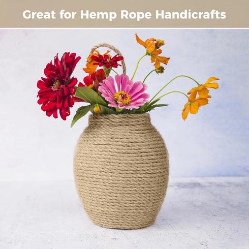 Cat Scratcher Replacement Rope, 33FT Natural Hemp Rope, 1/6" Thickness DIY Hemp Rope for Handicrafts, Cat Tower Repair Rope Cat Tree Rope Replacem...