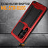 Samsung Galaxy S23 Ultra 5G Case,Outdoor Aluminum Metal Gorilla Glass Shockproof Military Heavy Duty Sturdy Protector Cover Hard Case (Red)...