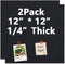 Cork Board 12"x 12" Self-Adhesive Black Cork Board, 1/4" Thick Cork Boards, 2 Pack Black Bulletin Board (3030BK-6mm-2p)...