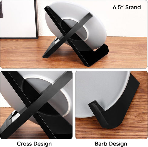 Cookbook Stand Acrylic Plate Holder for Display Picture Frame Stand 6.5 Inch Black Display Stand for Photos Frame, Books, Plates, Artwork, Records...