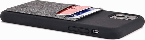 Dockem Silicone Wallet Case for iPhone 11 Pro Max (6.5"): Protective Card Case with Built-in Metal Plate for Magnetic Mounting & 2 Credit Card Hol...