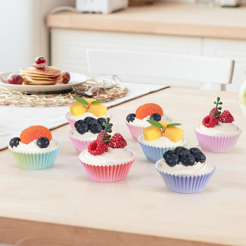 Standard Cupcake Liners 400 Count Colorful Paper Baking Cups Disposable Cupcake Wrappers for Wedding and Party Baking Supplies (Gradient Color)...