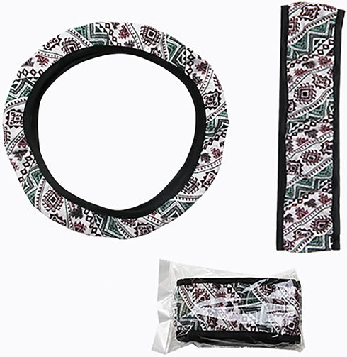Boho Steering Wheel Cover for Women Men, Baja Blanket Enthic Car SUV Wheel Protector, Elastic Stretch, Breathable, Anti-Slip, Odorless, Universal ...