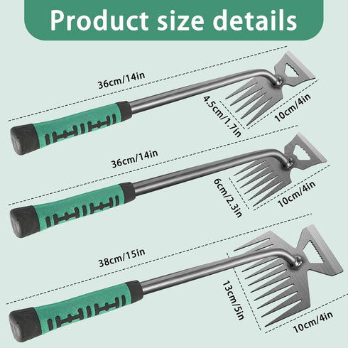 Weed Puller Tool-Garden-Weed Pulling Tool, New Garden Weeding Tools Manganese Steel Hand Weeder Tool with Handle,Dandelion Weed Puller Tool,6 Tine...