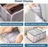 KesaPlan 2Pcs Wardrobe Clothes Organizer, 9Grids Visible Foldable Closet Organizers, Compartment Storage Box with Mesh Separation, Washable Drawer...