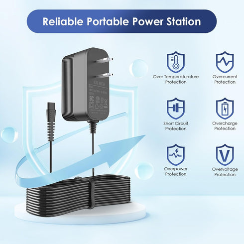 Charger for Voweek Electric Spin Scrubber Compatible with Voweek VWS211/SP02/ LABIGO LA1 Electric Spin Scrubber Power Cord Charger...