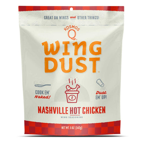 Kosmos Q Nashville Hot Chicken Seasoning Wing Dust, Savory & Spicy Chicken Seasoning For Wings, Fries, Popcorn, Dips, Crackers & More, Dry Rub Dus...