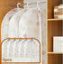 5 Pack Hanging Clothes Covers Clear Clothes Bags Hanging Dust Clothes Protectors Dry Cleaner Home Storage Travel (60×80, Fruit)...