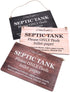 Septic Tank Hanging Sign ¦ Printed contemporary design onto rigid, robust backing ¦ Bathroom Signs for Septic Tank ¦ WC Signage ¦ Polite Toilet No...
